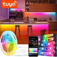 Tuya WS2811ไฟ Led RGBIC ชีวิตอัจฉริยะ60Leds/M 12V Wifi 5050 RGB ไฟแถบไฟ Led ที่อยู่ได้แสงแห่งความฝันรองรับ Alexa Google