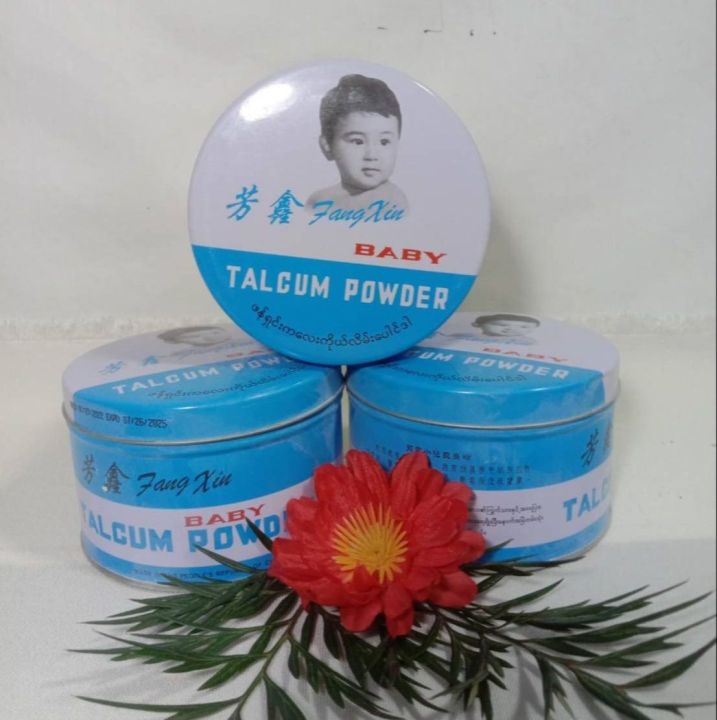 talcum-powder-baby-แป้งฝุ่นเด็ก-แป้งฝุ่นเด็กพม่า-แป้งทาผิวหน้า-และผิวกายกลิ่นหอม-ปริมาณ-180-กรัม