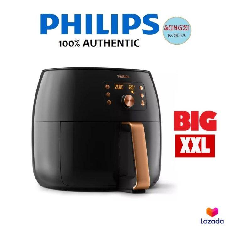 PHILIPS Premium Digital Air Fryer XXL HD9860/95 7.3L (BLACK/COPPER