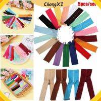 CHONGXI 5pcs/set ขายร้อน เครื่องประดับเสื้อผ้า DIY 7~10cm ตัดเย็บเสื้อผ้า มินิซิป สมุดเย็บผ้าแฮนด์เมด ซิปเสื้อผ้าตุ๊กตา