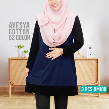 Shop Blouse Muslimah Plus Size 7xl online Lazada .my