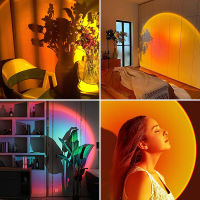 Sunset Projection Lamp Led Light Lamp Atmosphere Rainbow Halo Lamp for Bedroom Live Broadcast Remote control USB