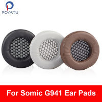 POYATU อะไหล่ซ่อมเปลี่ยนแผ่นรองหูฟังสำหรับ Somic G941หูฟังแผ่นรองหูฟังหนัง Earmuff ปลอกหมอนอิงอุปกรณ์เสริม