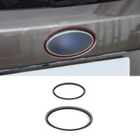 2 PCS Exterior Front Rear Logo Badge  Trim Decorative Cover For Subaru Outback 2021-2022 ABS Carbon Fiber Car Essories