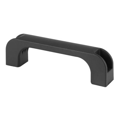 Door Cabinet Black Plastic Rectangular Pull Handle 5.2"