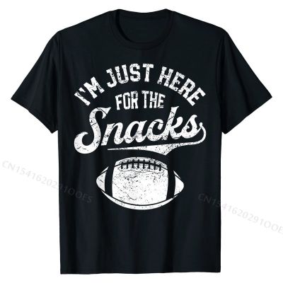 Im  Here For The Snacks Funny Fantasy Football League T-Shirt Cotton Tops &amp; Tees for Men Custom T Shirts Party Coupons