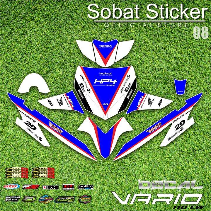 Decal Full Body Vario Karbu Cw Decal Sticker Full Block Honda