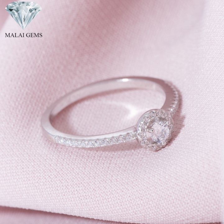 malai-gems-แหวนเพชร-แหวนเพชรล้อม-แหวน-halo-เงินแท้-925-เคลือบทองคำขาว-ประดับเพชรสวิส-cz-รุ่น-151-rh1753-แถมกล่อง