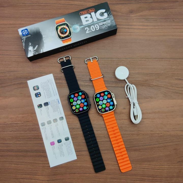 นาฬิกาsmart-watch-สมาร์ทวอทช์-รุ่น-t900-ultra-นาฬิกาอัจฉริยะ-big2-09-คุยโทรศัพท์ได้-แถมสายชาร์จและคู่มือใช้งาน-พร้อมส่งเลยน่า