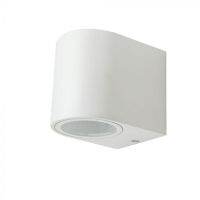 โคมไฟติดผนังภายนอก สีขาว หลอดให้แสงสีเหลือง 5 วัตต์ มินิมอล style / White Modern Outdoor wall light, Aluminum, IP44, Small 5W, Warm White