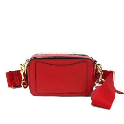 2021 New Customized Designer Bag Fashion Saffiano Leather Camera Shoulder Bag Colorful Girls Crossbody Bag with Wide Strap