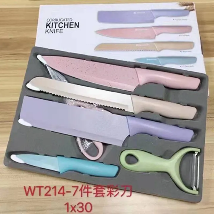 6in1 Kitchen Knife Set Stainless Steel Evcriverh Lazada PH