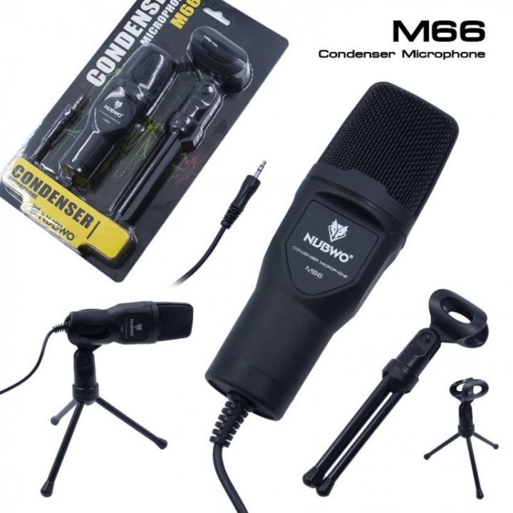 nubwo-condenser-microphone-ไมค์โครโฟน-พร้อมขาตั้ง-รุ่น-m66