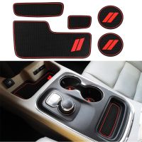 5Pcs Car Cup Holder Mat Insert Coaster Anti-slip Pad for Dodge Durango 2014-2020 Interior Car Styling Accessories