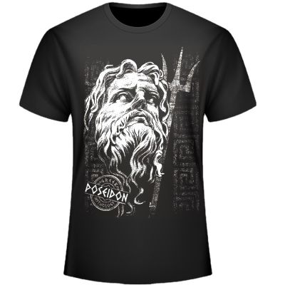 Ancient Greek Gods Poseidon Portrait Statue Printed Mens Tshirt Cotton T New S3Xl