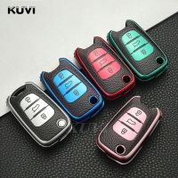 Leather TPU Car Key Case For Hyundai I20 I30 Elantra Azera Veracruz Veloster Kia Rio K7 K5 Sportage Sorento Flip Remote Cover Key Chains