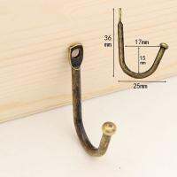 ┋ 10PCS Antique Single Hook Bracket Wall Hanger Buckle Storage Row Hooks Iron Retro Porch Door Hanger Hook Rack Cabinet Decor