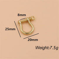 2Pcs Multi-Purpose Pure Copper D-Ring Screw Pin Anchor Bow Shackle Rigging European Style for MenLadies Handbag Quick hook