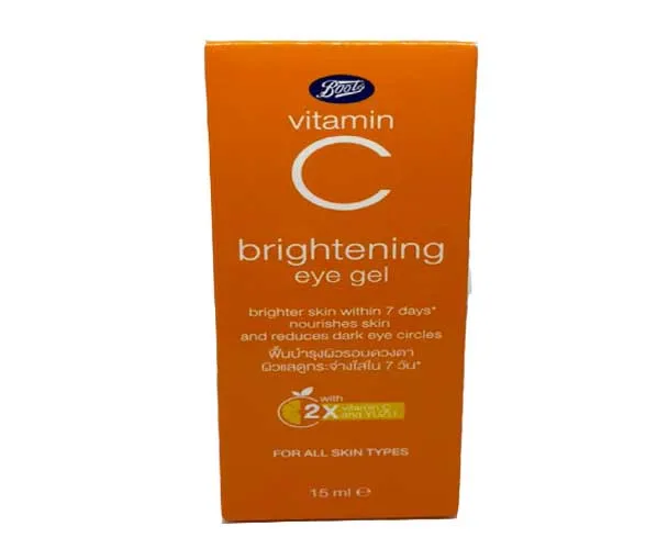 BOOTS Vitamin C Brightening Eye Gel 15 ml ผลิตภัณฑ์บำรุงผิวรอบดวงตา บู๊