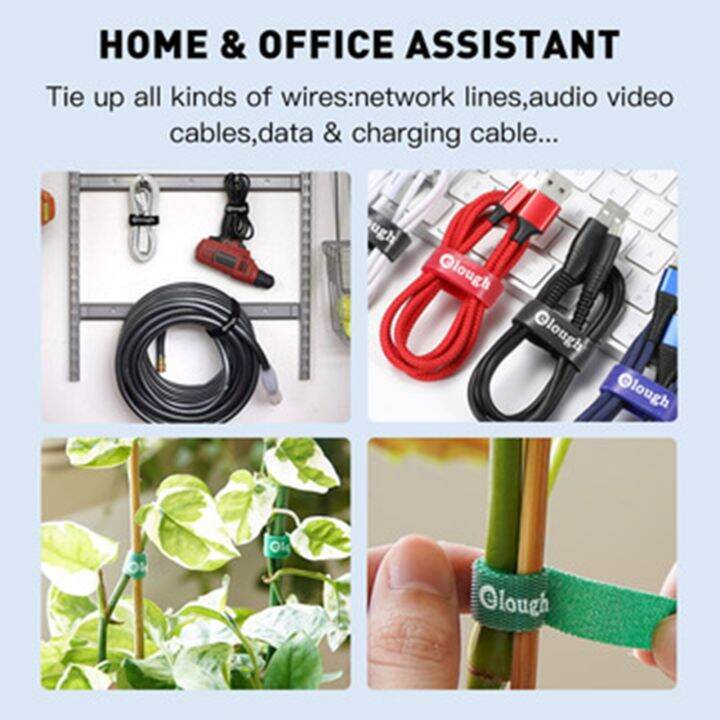 fastening-tape-cable-ties-backrest-wire-organizer-color-cable-tie-vel-cro-cable-manager-with-hook-nylon-straps-adhesives-tape