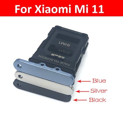 เต้ารับตัวแปลงใส่ถาดใส่ซิมซิมกระเป๋าเก็บบัตรไมโครนาโนเหมาะสำหรับอะไหล่ทดแทน Xiaomi Mi 11 Mi11