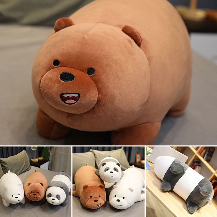 we-bare-bears-ตุ๊กตาหมีน้ำแข็งหมี-grizzly-panda-ตุ๊กตาของเล่นสามหมีเปลือยหุ่นการ์ตูนเบาะเครื่องประดับสำหรับเด็ก