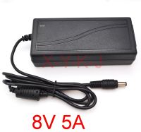 1PCS 8V 5A High quality IC solutions AC 100V-240V DC 8V 5A 5000mA Switch power supply 40W LED adapter DC 5.5mmx 2.1mm-2.5mm