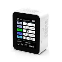 Tuya WiFi 7 in 1 Smart Air Quality Monitor CO2 Meter TVOC HCHO PM2.5 Tester CO2 Sensor Black