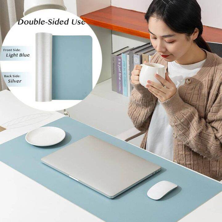 Doubleside PU Leather Desk Pad Waterproof Mouse Pad Portable Large