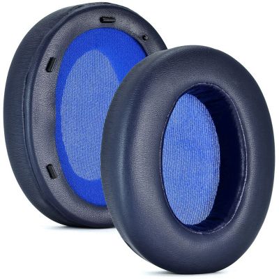 1 Pair Headphone Earpads Soft Protein Leather Earpads for Sony WH-XB910N XB910N Navy Blue