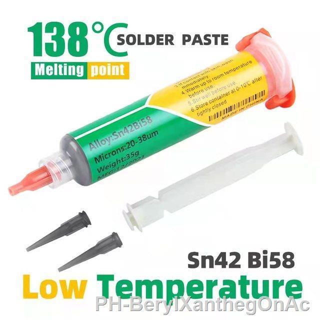 hk-new-type-low-temperature-lead-free-syringe-smd-solder-paste-flux-soldering-led-sn42bi58-138-smd-welding-repair