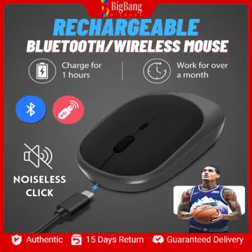 TECKNET 3 Modes Bluetooth Mouse 2.4G Wireless Portable Optical Mouse w