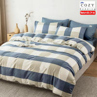 COZY ผ้าปูที่นอนมินิมอล ผ้าปูที่นอน6ฟุต 5ฟุต 4 ชิ้น (ผ้าปูที่นอน+ปลอกผ้านวม+ปลอกหมอน) ความลึก 10นิ้ว -จัดส่งภายใน 24ชม