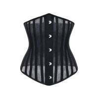 hot！【DT】 BurVogue Womens Corset Shapewear Sheath Woman Flat Belly Waist Trainer Bonded Mesh Girdles