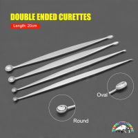 Orthopaedic Volkman Double Ended Curettes สำหรับ Orthopedic Steel Volkman Bone Curette Double End รูปไข่และรอบ Veterinary Tools