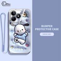 Callfire เอฟเฟ็กต์ภาพ3D โทรออกเคสโทรศัพท์เหมาะสำหรับ OPPO Realme C53 Narzo N53 K11 5Gสัตว์5กรัมเคสโทรศัพท์ซิลิโคน TPU ซิลิโคนแบบนุ่มสัตว์5กรัมพร้อมสายคล้องฟรี