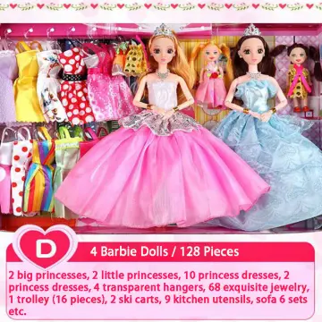  Buy 2 Pair Of Barbie Doll Necklace Princess Set And Bracelet For