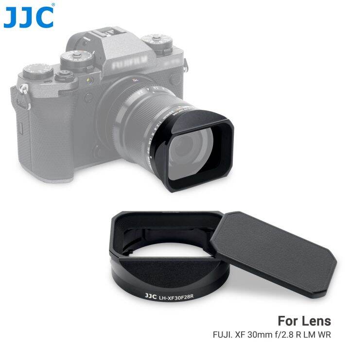 JJC Square Metal Lens Hood Compatible with Fujifilm XF 30mm F2.8 R LM