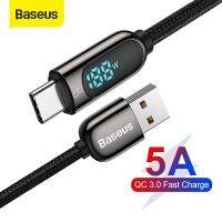 Baseus Display Fast Charging Data Cable Type-c 5A/40W สายชาร์จเคเบิ้ล + จอ LED