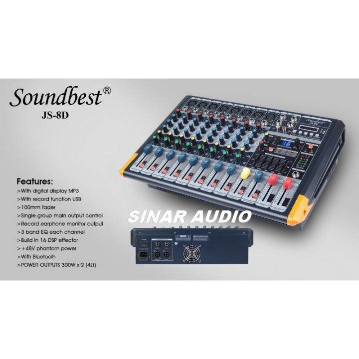 Power Mixer Soundbest JS 8D Soundbest JS 8D 8 Channel Original