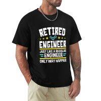 2023 NewRetired Engineer เสื้อยืดตลก Tops Anime Mens Tall T เสื้อ