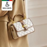 LION high-end light luxury brand genuine leather 2023 new summer chain messenger bag womens