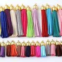 10pcs Mix Color 8.5cm/3cm Leather Cord Fabric Tassel for Keychain Cellphone Straps Jewelry Charms Cotton Tassels Diy Accessoire