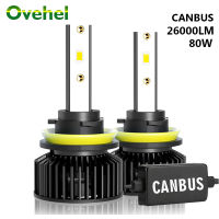 OVEHEL ไฟรถยนต์ C An BUS H7 26000LM H11หลอดไฟ LED หลอดไฟหน้า H4 H1 H8 H9 9005 9006 HB3 HB4 9012 H13 9007หลอดไฟ LED 12โวลต์