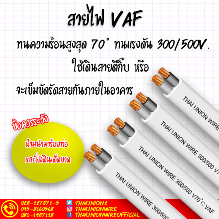 vaf-g-2x1-5-1-5-ขด-50m-สายไฟ-ทองแดงแบบมีกราวด์-vaf-vaf-grd-2x1-5-สายทองแดง-สายไฟบ้าน