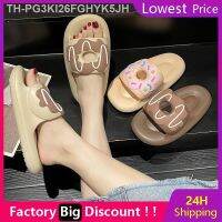 PG3KI26FGHYK5JH 2023 Rosquinha Decorativa Design Mulheres Chinelos Fundo Grosso Macio Não-Slip Sandálias Casa Banheiro Homens Slides Mulher sapatos