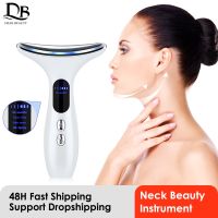 ZZOOI EMS Face Neck Beauty Device 3 Colors LED Photon Therapy Skin Tighten 4 Modes Reduce Double Chin Anti Wrinkle Remove Skin Care