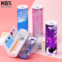 NBX Whiteboard Eraser Transparent Standing Anime Pencil Pen Case Kawaii Stationery Pencilcase School Supplies for Girls Boy 2021