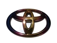 ป้ายโล้โก้ติดรถยนต์ Logo Toyota สีไทเททอง Toyota Taita Gold ขนาด 10 x 8 cm คุณภาพดีจริง จบจริง * **ส่งเร้วทันใจ**