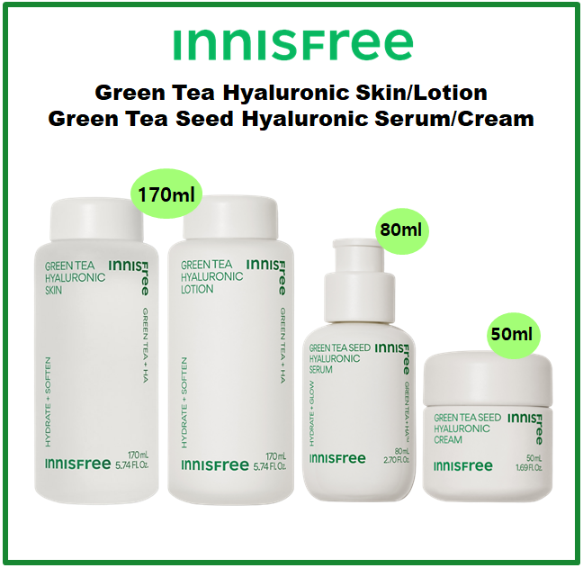 Innisfree Green Tea Hyaluronic Skinlotion Green Tea Seed Hyaluronic Serumcream Lazada 0398